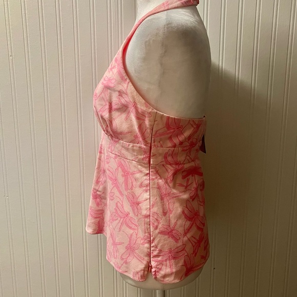 Vineyard Vines Pink Halter Top with Dragonfly Design - Picture 3 of 8